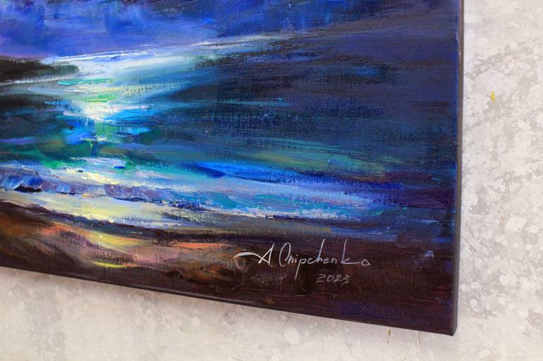 Original Contemporary Seascape Painting by Alisa Onipchenko-Cherniakovska