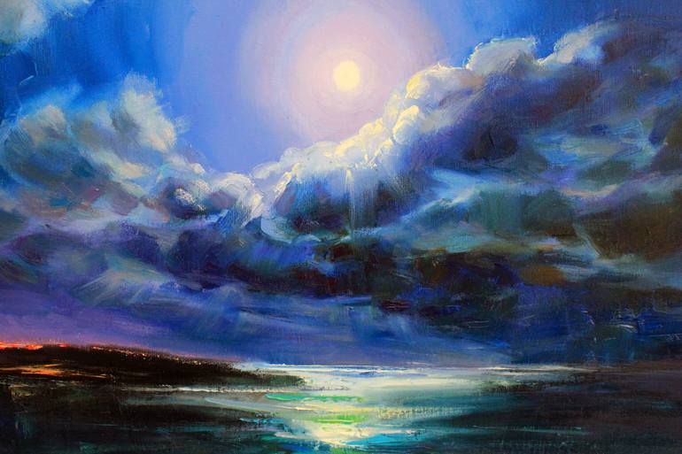 Original Contemporary Seascape Painting by Alisa Onipchenko-Cherniakovska