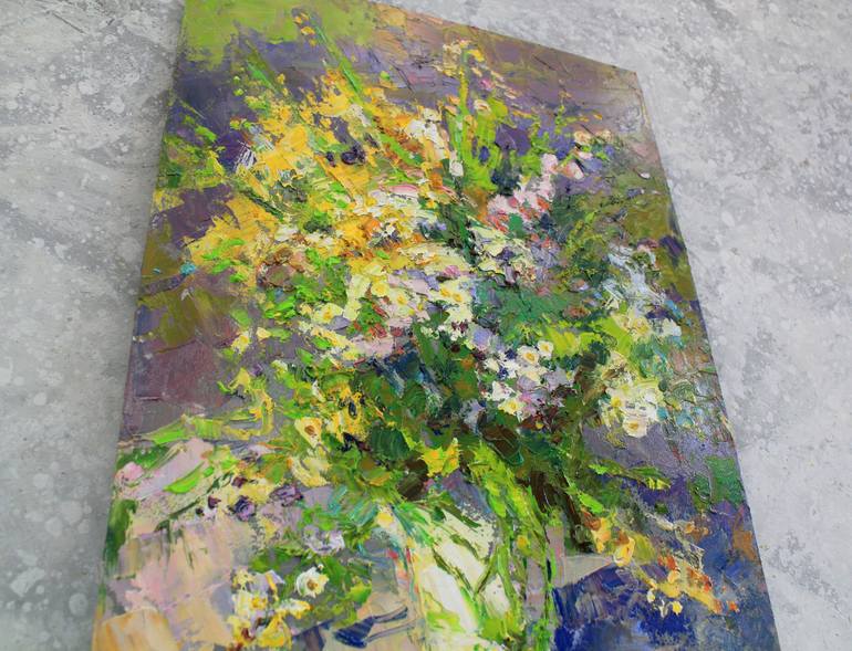 Original Expressionism Floral Painting by Alisa Onipchenko-Cherniakovska