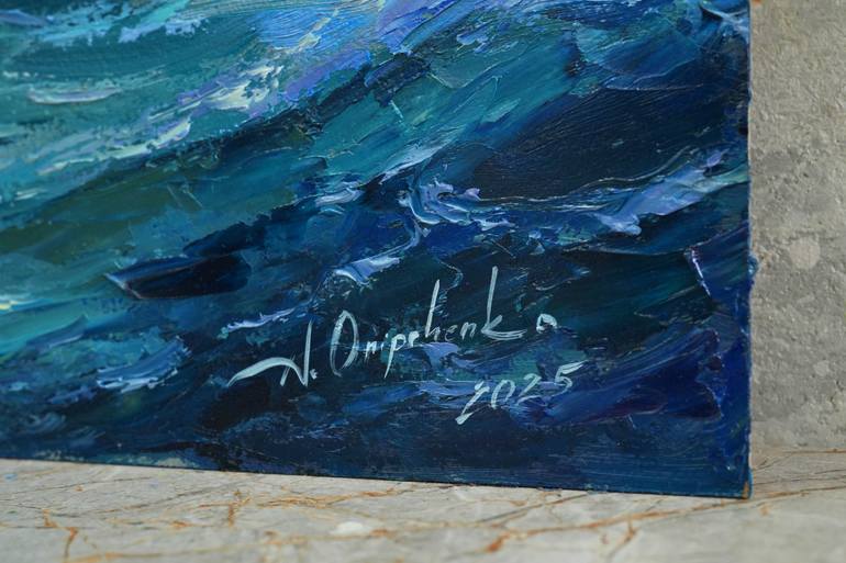 Original Expressionism Seascape Painting by Alisa Onipchenko-Cherniakovska