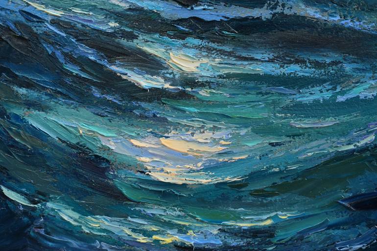 Original Expressionism Seascape Painting by Alisa Onipchenko-Cherniakovska