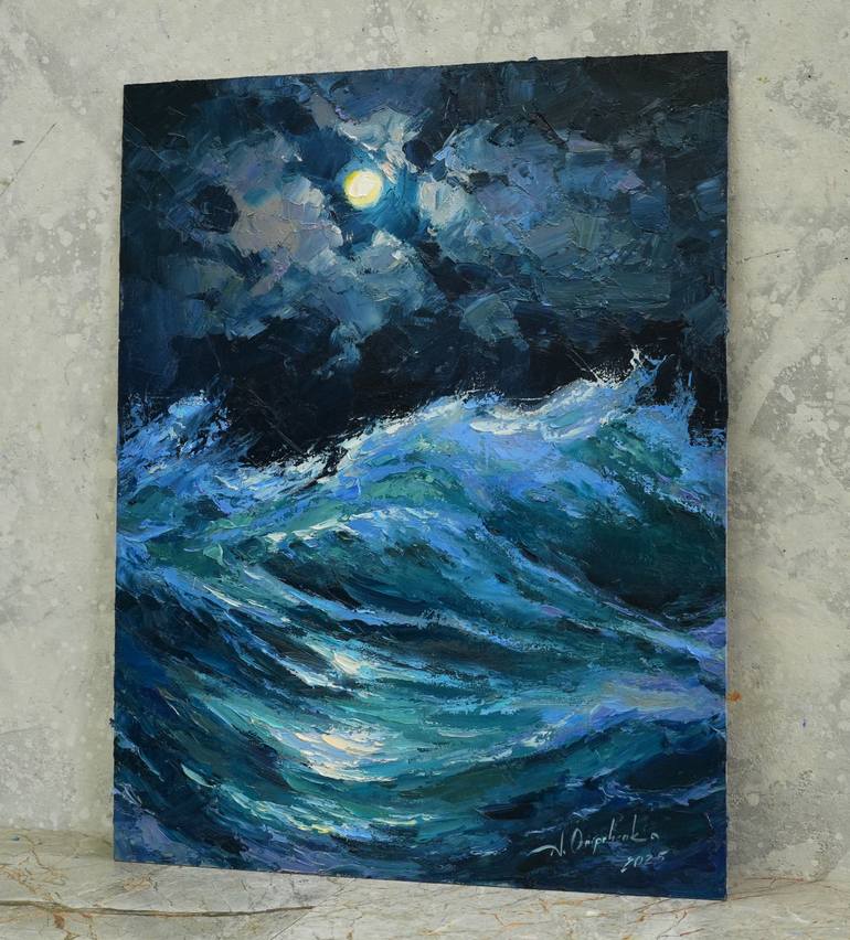 Original Expressionism Seascape Painting by Alisa Onipchenko-Cherniakovska