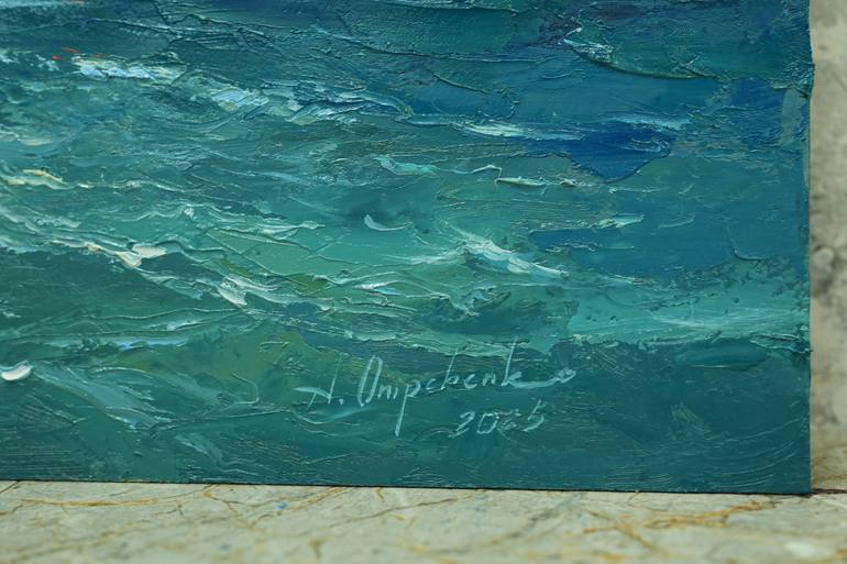 Original Figurative Seascape Painting by Alisa Onipchenko-Cherniakovska