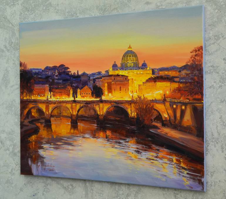 Original Expressionism Architecture Painting by Alisa Onipchenko-Cherniakovska