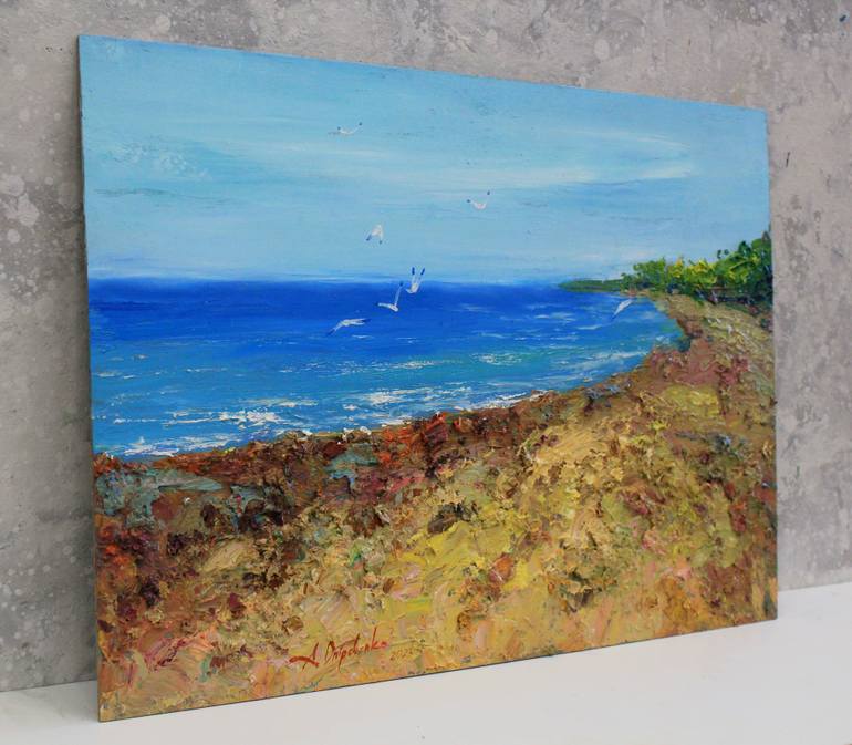 Original Contemporary Beach Painting by Alisa Onipchenko-Cherniakovska