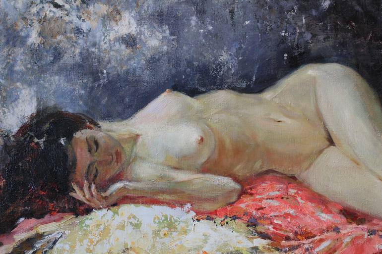 Original Expressionism Nude Painting by Alisa Onipchenko-Cherniakovska