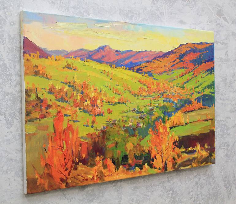 Original Expressionism Landscape Painting by Alisa Onipchenko-Cherniakovska