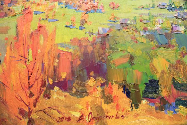 Original Expressionism Landscape Painting by Alisa Onipchenko-Cherniakovska