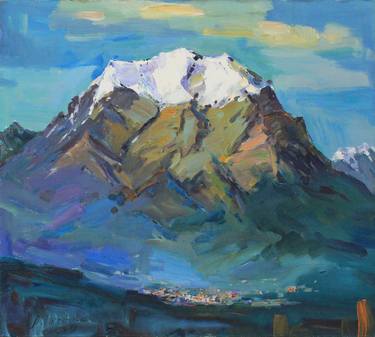 Serva mountain Original landscape painting thumb