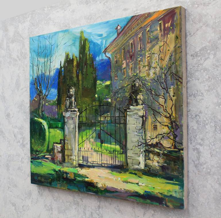 Original Expressionism Architecture Painting by Alisa Onipchenko-Cherniakovska