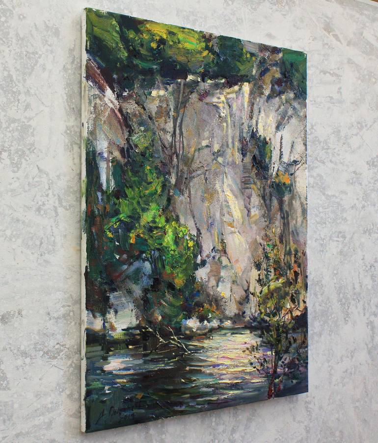 Original Expressionism Landscape Painting by Alisa Onipchenko-Cherniakovska