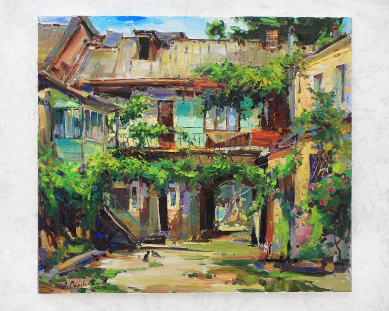 Original Expressionism Architecture Painting by Alisa Onipchenko-Cherniakovska