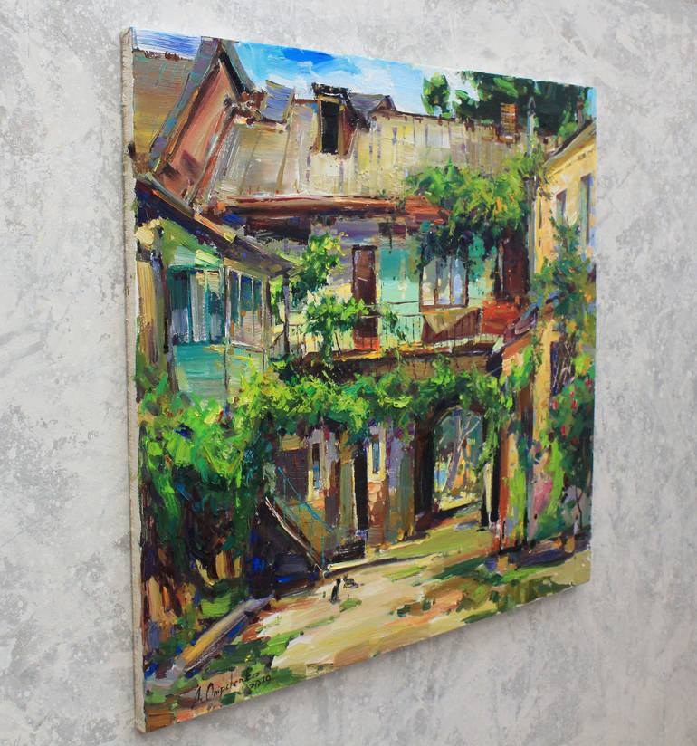 Original Expressionism Architecture Painting by Alisa Onipchenko-Cherniakovska