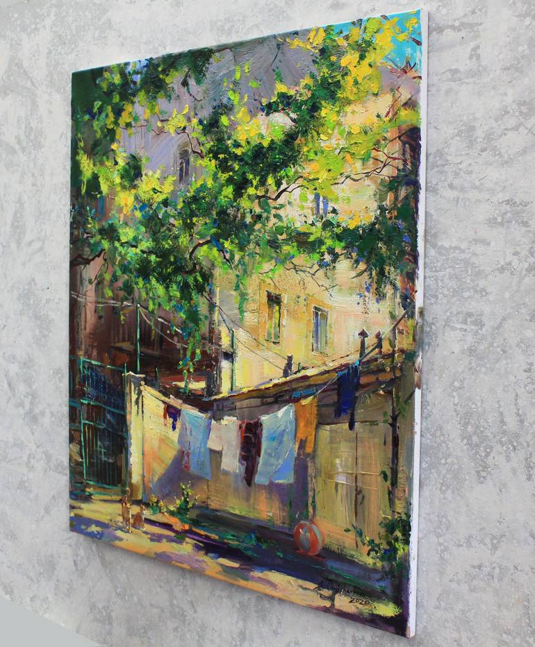 Original Expressionism Architecture Painting by Alisa Onipchenko-Cherniakovska