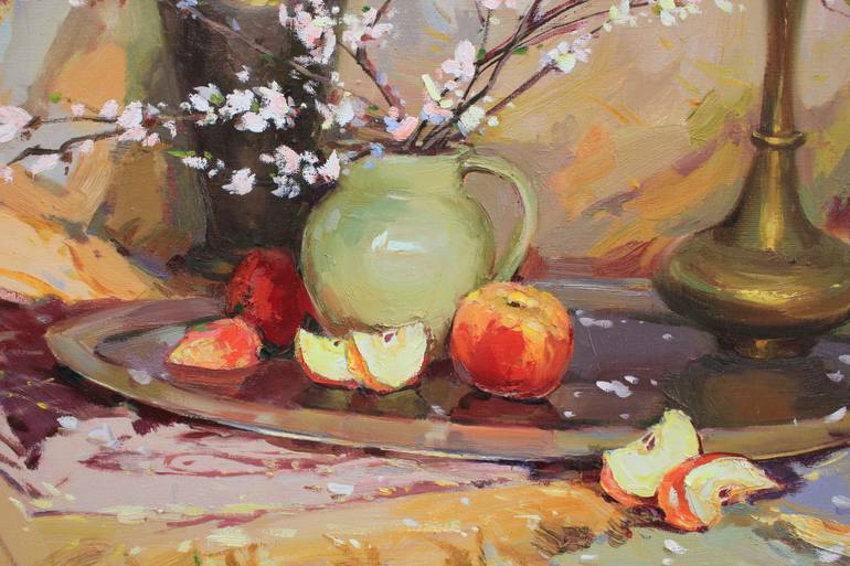 Original Documentary Still Life Painting by Alisa Onipchenko-Cherniakovska