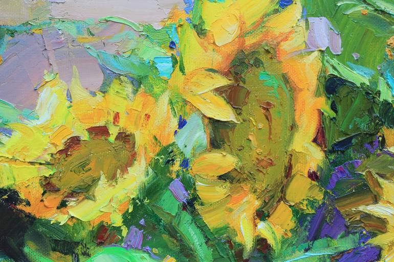 Original Abstract Floral Painting by Alisa Onipchenko-Cherniakovska