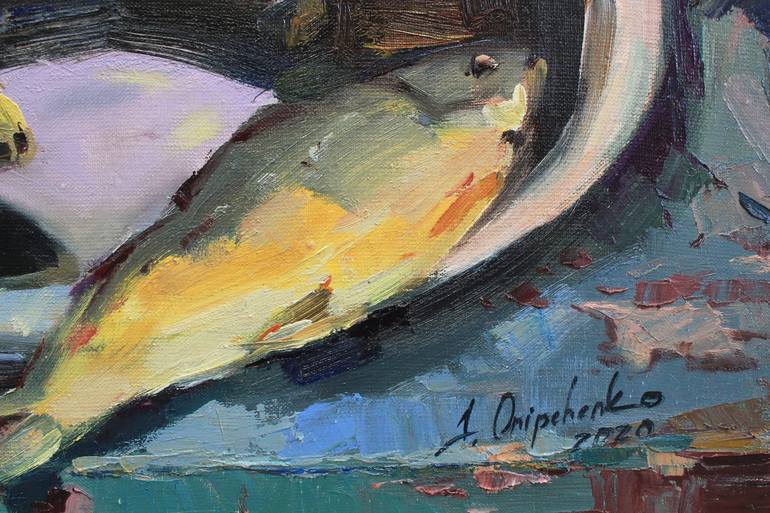 Original Documentary Still Life Painting by Alisa Onipchenko-Cherniakovska