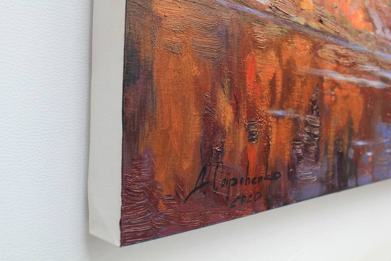 Original Expressionism Landscape Painting by Alisa Onipchenko-Cherniakovska