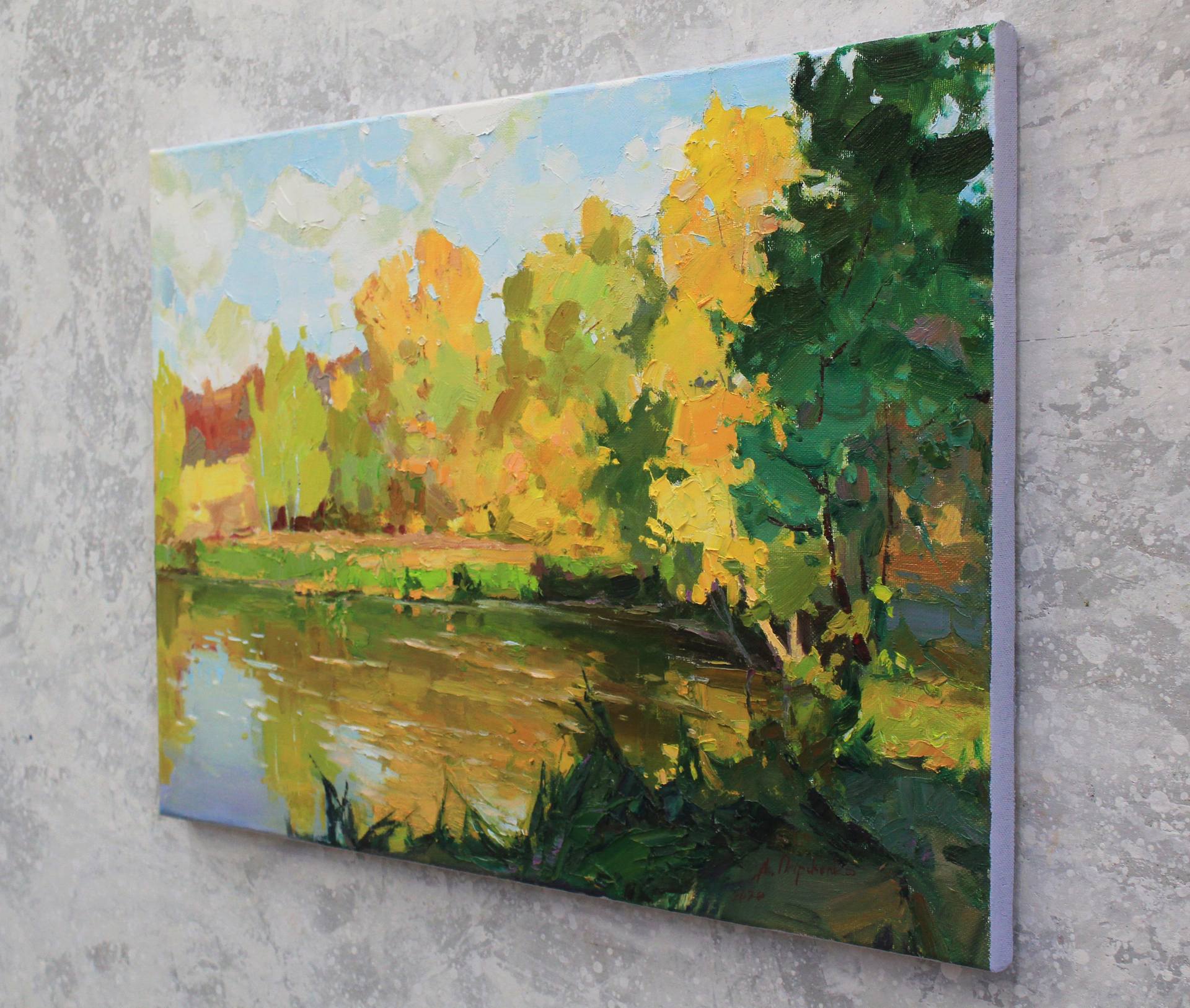 Autumn colors Original landscape oil painting Painting by Alisa 