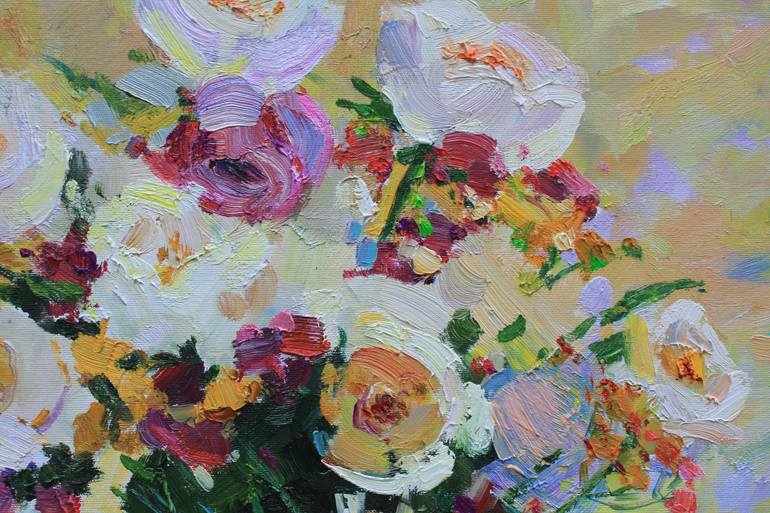 Original Expressionism Floral Painting by Alisa Onipchenko-Cherniakovska