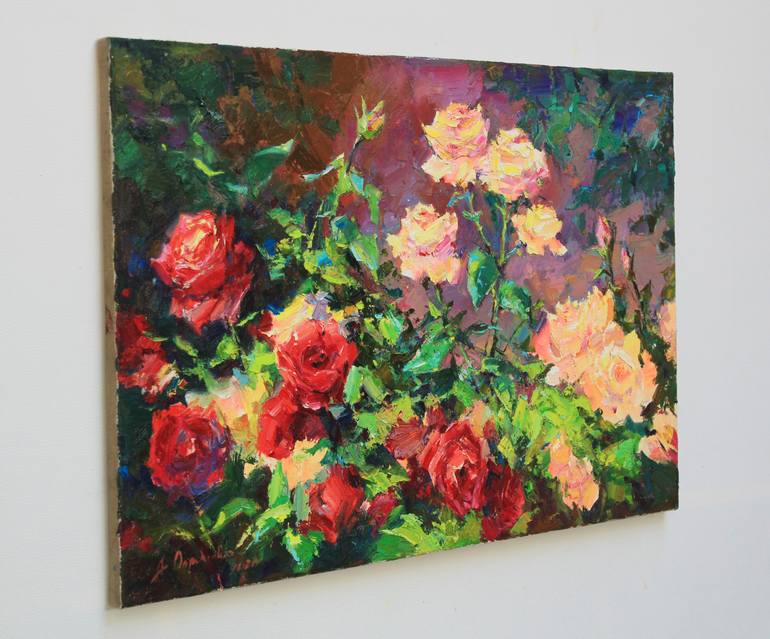 Original Expressionism Floral Painting by Alisa Onipchenko-Cherniakovska