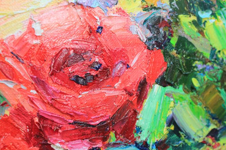 Original Expressionism Floral Painting by Alisa Onipchenko-Cherniakovska
