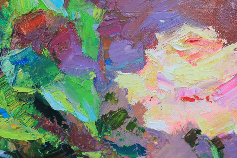 Original Expressionism Floral Painting by Alisa Onipchenko-Cherniakovska