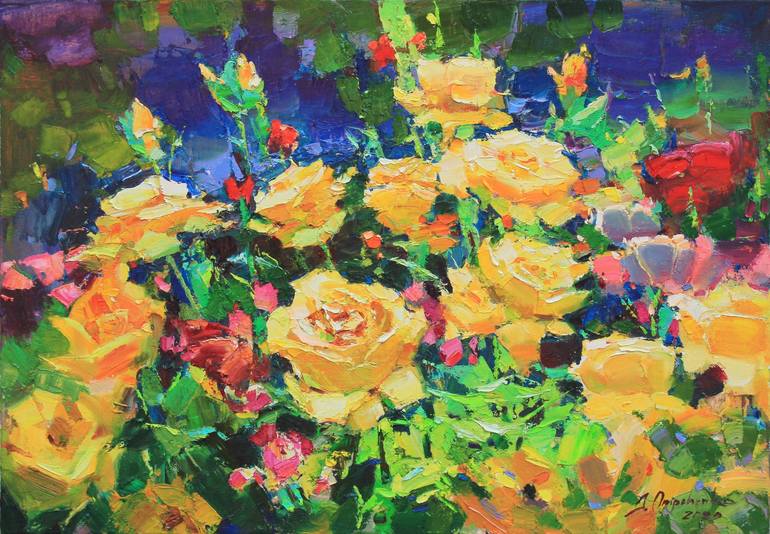 Print of Abstract Floral Paintings by Alisa Onipchenko-Cherniakovska