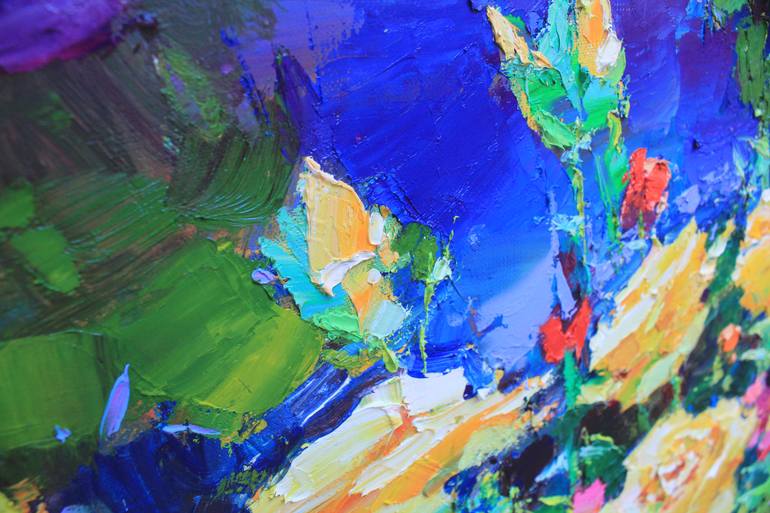 Original Abstract Floral Painting by Alisa Onipchenko-Cherniakovska