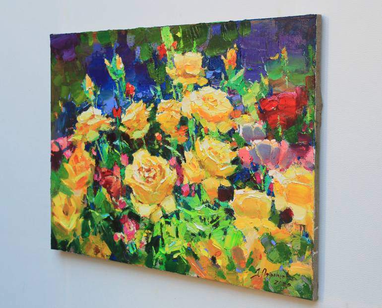 Original Abstract Floral Painting by Alisa Onipchenko-Cherniakovska