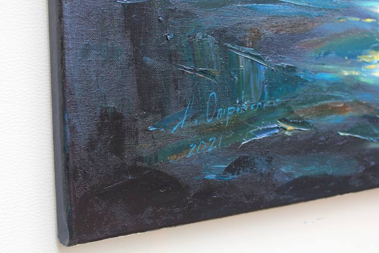 Original Abstract Seascape Painting by Alisa Onipchenko-Cherniakovska