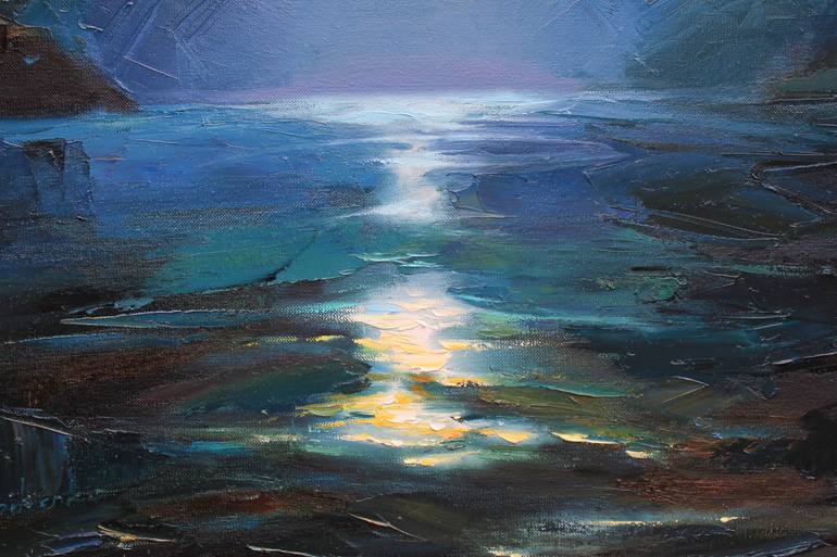 Original Abstract Seascape Painting by Alisa Onipchenko-Cherniakovska