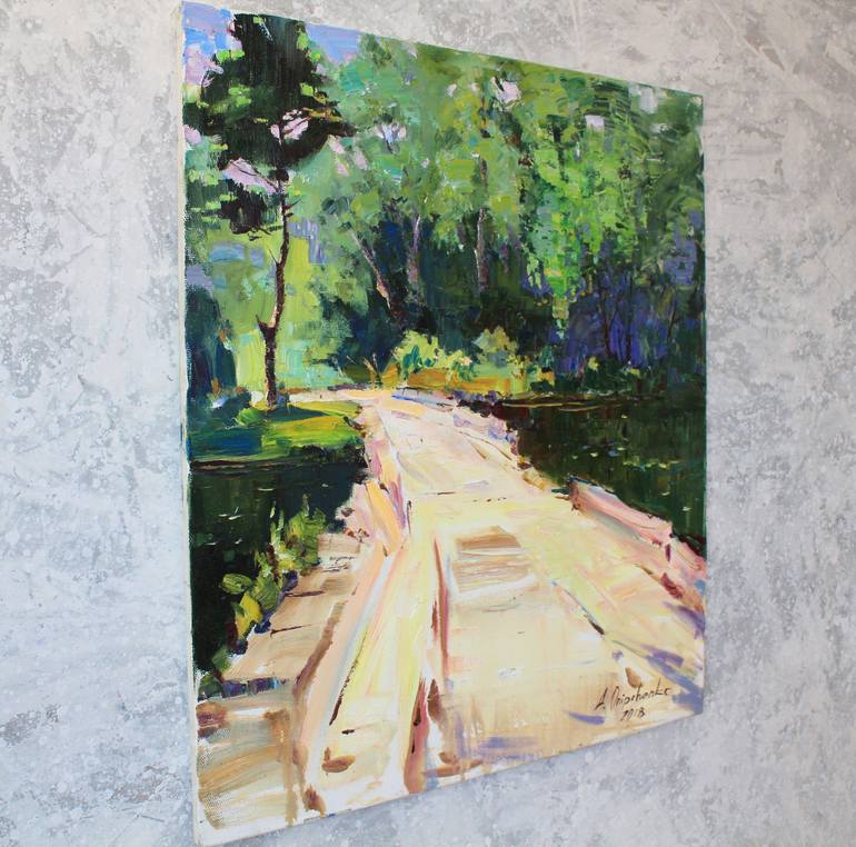 Original Expressionism Landscape Painting by Alisa Onipchenko-Cherniakovska