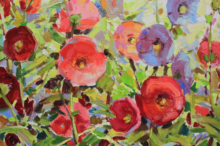 Original Expressionism Floral Painting by Alisa Onipchenko-Cherniakovska