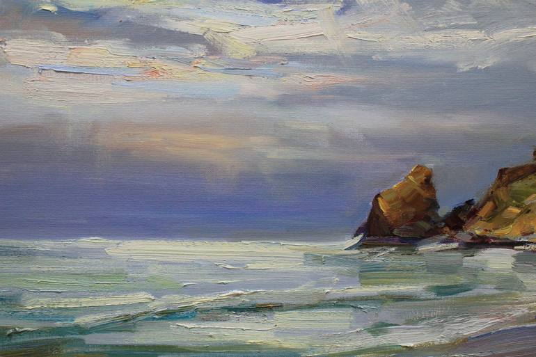 Original Expressionism Seascape Painting by Alisa Onipchenko-Cherniakovska