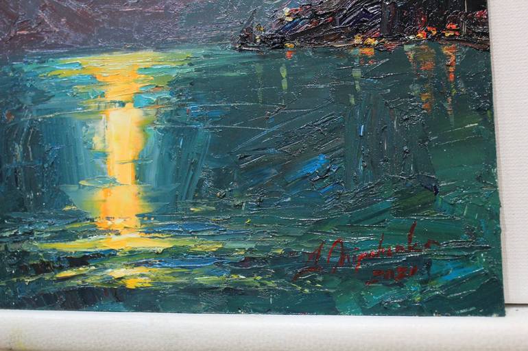 Original Expressionism Seascape Painting by Alisa Onipchenko-Cherniakovska