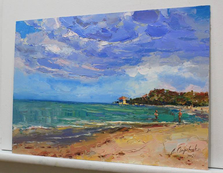 Original Impressionism Seascape Painting by Alisa Onipchenko-Cherniakovska