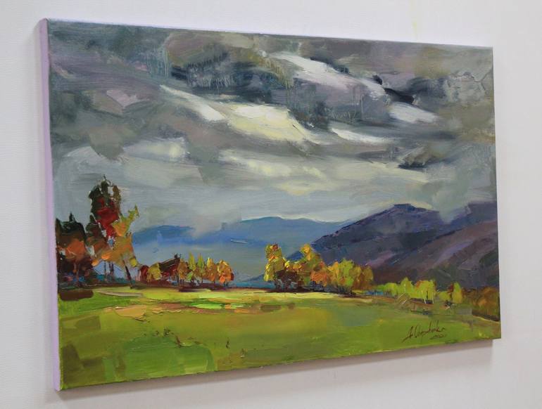 Original Expressionism Landscape Painting by Alisa Onipchenko-Cherniakovska
