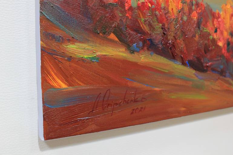 Original Expressionism Landscape Painting by Alisa Onipchenko-Cherniakovska