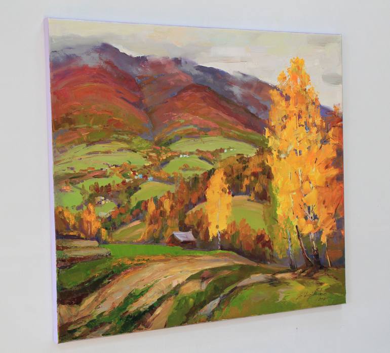 Original Expressionism Landscape Painting by Alisa Onipchenko-Cherniakovska
