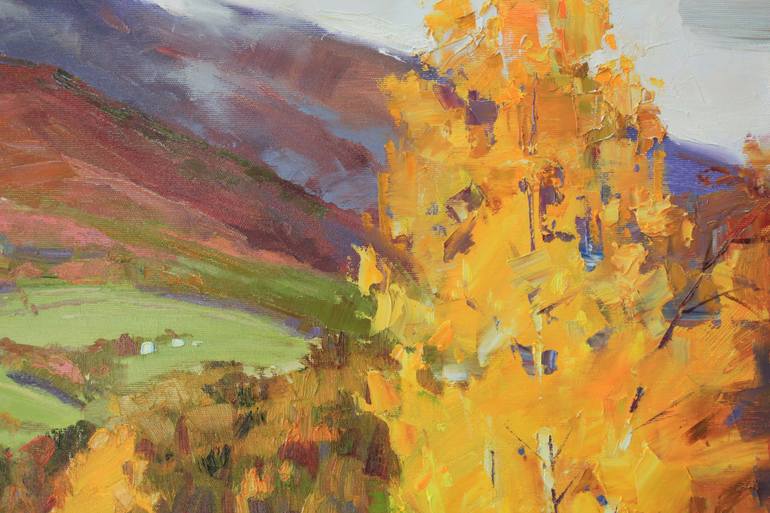 Original Expressionism Landscape Painting by Alisa Onipchenko-Cherniakovska