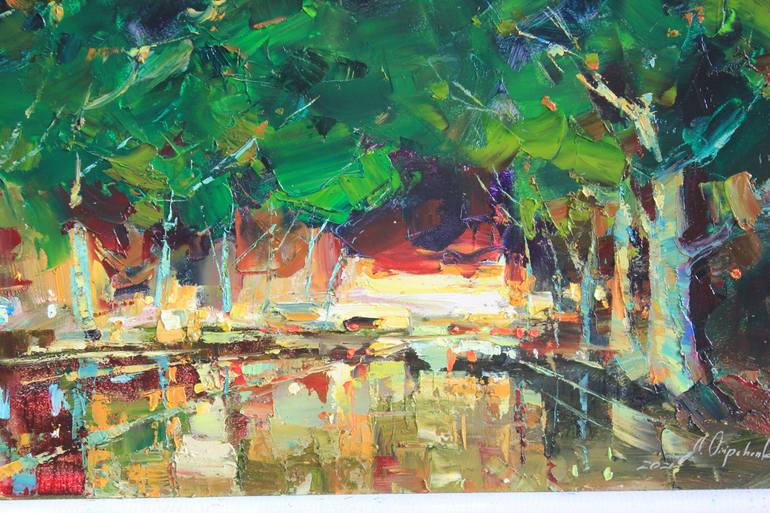 Original Abstract Landscape Painting by Alisa Onipchenko-Cherniakovska