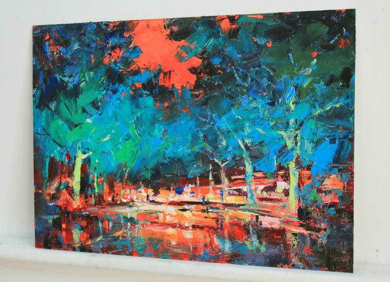 Original Expressionism Cities Painting by Alisa Onipchenko-Cherniakovska