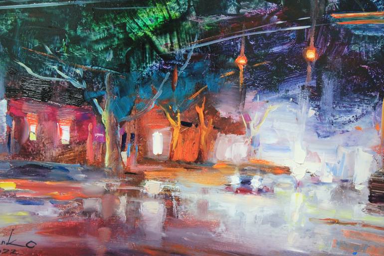 Original Abstract Cities Painting by Alisa Onipchenko-Cherniakovska