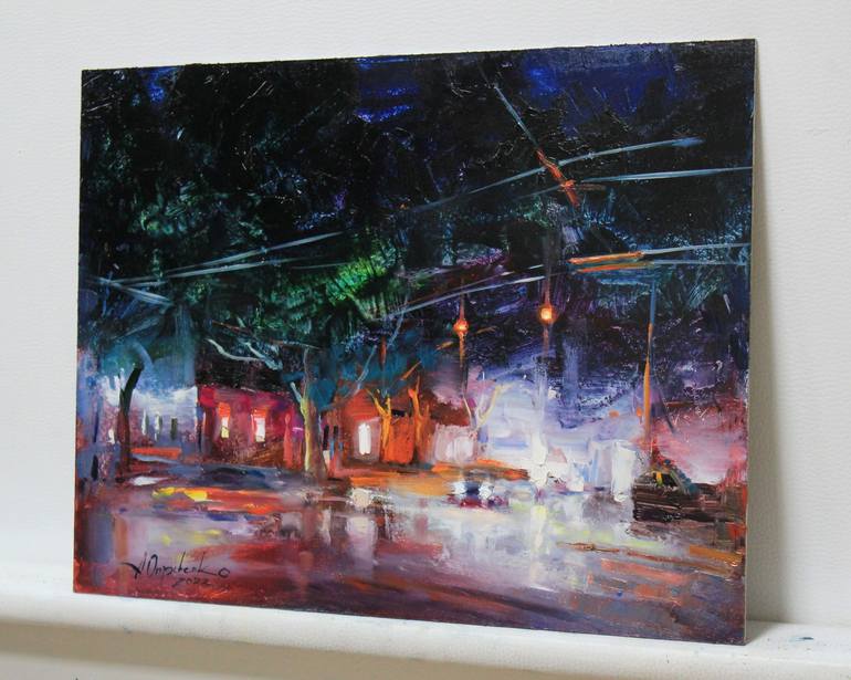 Original Abstract Cities Painting by Alisa Onipchenko-Cherniakovska