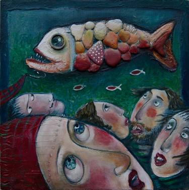 Print of Expressionism Fish Paintings by MARA - Mariela Dimitrova