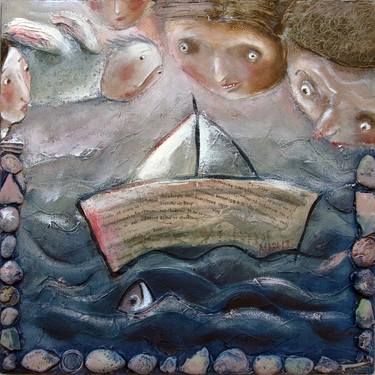 Print of Abstract Expressionism Boat Paintings by MARA - Mariela Dimitrova