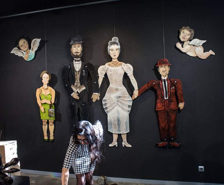Original Conceptual Family Sculpture by Mara - Mariela Dimitrova