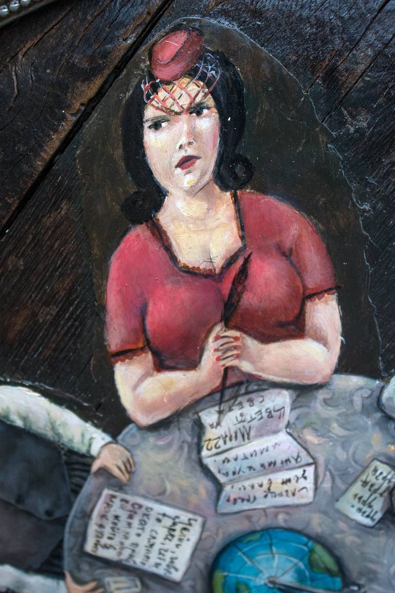 Original Conceptual People Painting by Mara - Mariela Dimitrova