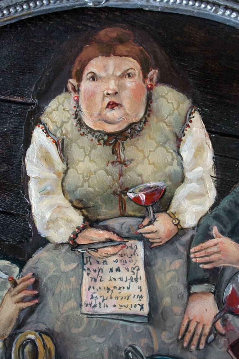 Original Conceptual People Painting by Mara - Mariela Dimitrova